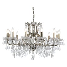 Tamara Iron & Crystal 12 Light Chandelier